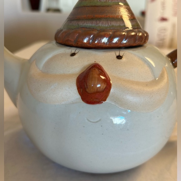 🎅🏻 CHRISTMAS CHARM! VINTAGE SANTA CERAMIC POTTERY TEAPOT - Picture 3 of 7
